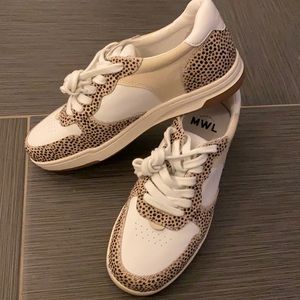 Madewell animal print tennis shoe sneakers sz 8.5